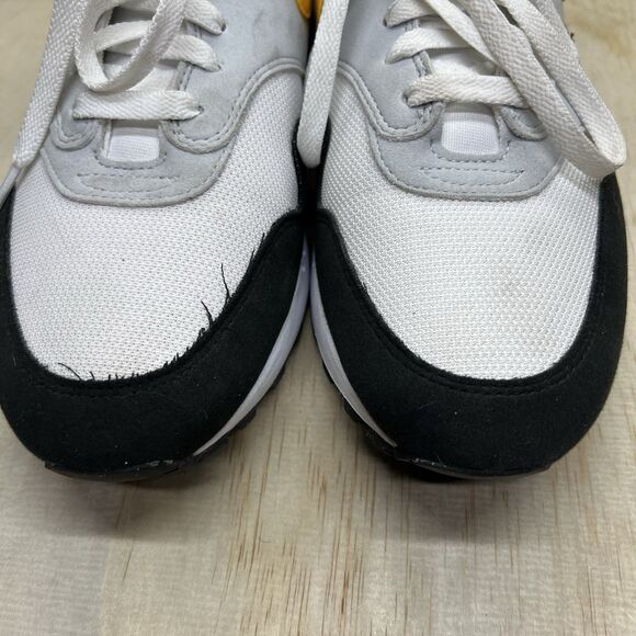 USED sz 12 Nike Air Max 1 Steelers White Gold Black Sneakers FD9082-104 - Picture 11 of 13